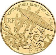 France 10 Euro 20.000 Leagues Under the Sea 2005 Proof KM# 1439 VINGT MILLE LIEUES SOUS LES MERS RF coin obverse France 10 Euro 20.000 Leagues Under the Sea 2005 Proof KM# 1439 VINGT MILLE LIEUES SOUS LES MERS RF coin obverse
