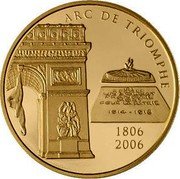 France 10 Euro Monuments - Arc de Triomphe 2006 Proof KM# 2053 ARC DE TRIOMPHE ICI REPOSE UN SOLDAT FRANÇAIS MORT POUR LA PATRIE 1914 - 1918 1806 2006 coin reverse