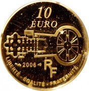 France 10 Euro 500th Anniversary of Saint Peter's Basilica 2006 Proof KM# 2045 10 EURO 2006 RF LIBERTÉ - ÉGALITÉ - FRATERNITÉ coin obverse