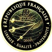 France 10 Euro XXIX Summer Olympics in Beijing. Fencing 2006 Proof KM# 2042 RÉPUBLIQUE FRANÇAISE 10 EURO BEIJING 2006 LIBERTÉ - ÉGALITÉ - FRATERNITÉ coin obverse