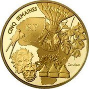 France 10 Euro Five Weeks in a Balloon 2006 Proof KM# 1449 CINQ SEMAINES EN BALLON RF TOMBOUCTOU ZANZIBAR coin obverse