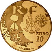 France 10 Euro Armada Rouen 2008 Proof KM# 1559 R F EURO 10 2008 coin obverse France 10 Euro Armada Rouen 2008 Proof KM# 1559 R F EURO 10 2008 coin obverse