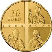 France 10 Euro 150th Anniversary of Lourdes 2008 Proof KM# 1562 10 EURO 1858 2008 coin reverse France 10 Euro 150th Anniversary of Lourdes 2008 Proof KM# 1562 10 EURO 1858 2008 coin reverse