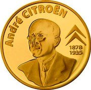 France 10 Euro 130th Anniversary of Andre Citroen 2008 Proof KM# 1556 ANDRÉ CITROËN 1878 1935 coin reverse France 10 Euro 130th Anniversary of Andre Citroen 2008 Proof KM# 1556 ANDRÉ CITROËN 1878 1935 coin reverse