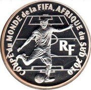 France 10 Euro FIFA Football World Cup in South Africa 2009 P Proof KM# 1636 COUPE DU MONDE DE FOOTBALL DE LA FIFA, AFRIQUE DU SUD 2010 RF coin obverse