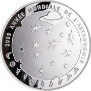 France 10 Euro 40 Years Landing on the Moon and International Year of Astronomy 2009 P Proof KM# 1621 2009 ANNÉE MONDIALE DE L'ASTRONOMIE coin reverse France 10 Euro 40 Years Landing on the Moon and International Year of Astronomy 2009 P Proof KM# 1621 2009 ANNÉE MONDIALE DE L'ASTRONOMIE coin reverse
