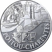 France 10 Euro Poitou-Charentes 2011 KM# 1748 RF POITOU CHARENTES coin obverse France 10 Euro Poitou-Charentes 2011 KM# 1748 RF POITOU CHARENTES coin obverse