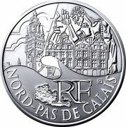 France 10 Euro Nord-Pas-de-Calais 2011 KM# 1745 RF NORD-PAS DE CALAIS coin obverse France 10 Euro Nord-Pas-de-Calais 2011 KM# 1745 RF NORD-PAS DE CALAIS coin obverse