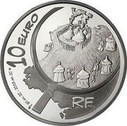 France 10 Euro Asterix and Obelix 2013 Proof KM# 1772 50 AV JC - 2013 AP JC 10 EURO RF coin obverse France 10 Euro Asterix and Obelix 2013 Proof KM# 1772 50 AV JC - 2013 AP JC 10 EURO RF coin obverse