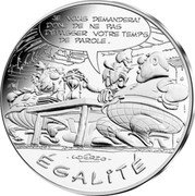 France 10 Euro Asterix Republican values. Equality. Speaking 2015 KM# 2271 JE VOUS DEMANDERAI DONC DE NE PAS DÉPASSER VOTRE TEMPS DE PAROLE. ÉGALITÉ UDERZO coin reverse France 10 Euro Asterix Republican values. Equality. Speaking 2015 KM# 2271 JE VOUS DEMANDERAI DONC DE NE PAS DÉPASSER VOTRE TEMPS DE PAROLE. ÉGALITÉ UDERZO coin reverse