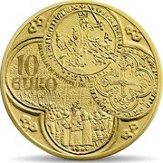 France 10 Euro Historic Coins. Franc A Cheval 2015 Proof KM# 2265 BATAILLE DE POITIERS 1356 10 EURO coin reverse France 10 Euro Historic Coins. Franc A Cheval 2015 Proof KM# 2265 BATAILLE DE POITIERS 1356 10 EURO coin reverse