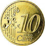 France 10 Euro Cent The Sower 2002 KM# 1285 10 EURO CENT LL coin reverse France 10 Euro Cent The Sower 2002 KM# 1285 10 EURO CENT LL coin reverse