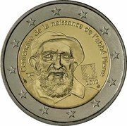 France 2 Euro Birth of Abbe Pierre 2012 (a) KM# 1894 CENTENAIRE DE LA NAISSANCE DE L'ABBÉ PIERRE RF ET LES AUTRES 2012 coin obverse France 2 Euro Birth of Abbe Pierre 2012 (a) KM# 1894 CENTENAIRE DE LA NAISSANCE DE L'ABBÉ PIERRE RF ET LES AUTRES 2012 coin obverse