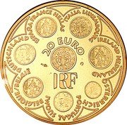 France 20 Euro Introduction of the Euro 2002 Proof KM# 1982 20 EURO RF BELGIQUE/BELGIË DEUTSCHLAND ESPAÑA FRANCE HELLAS ITALIA LUXEMBOURG IRELAND NEDERLAND ÖSTERREICH PORTUGAL SUOMI coin obverse France 20 Euro Introduction of the Euro 2002 Proof KM# 1982 20 EURO RF BELGIQUE/BELGIË DEUTSCHLAND ESPAÑA FRANCE HELLAS ITALIA LUXEMBOURG IRELAND NEDERLAND ÖSTERREICH PORTUGAL SUOMI coin obverse