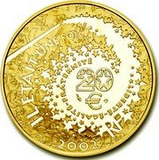 France 20 Euro Pinocchio 2002 Proof KM# 1989 20 € LIBERTÉ ÉGALITÉ FRATERNITÉ IL ÉTAIT UNE FOIS ... RF 2002 coin obverse France 20 Euro Pinocchio 2002 Proof KM# 1989 20 € LIBERTÉ ÉGALITÉ FRATERNITÉ IL ÉTAIT UNE FOIS ... RF 2002 coin obverse