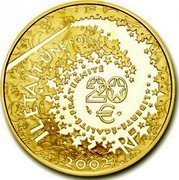 France 20 Euro Snow White 2002 Proof KM# 1988 20 € LIBERTÉ ÉGALITÉ FRATERNITÉ IL ÉTAIT UNE FOIS ... RF 2002 coin obverse France 20 Euro Snow White 2002 Proof KM# 1988 20 € LIBERTÉ ÉGALITÉ FRATERNITÉ IL ÉTAIT UNE FOIS ... RF 2002 coin obverse