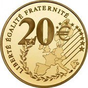 France 20 Euro Sower. Thank You Franc 2002 Proof KM# 1990 LIBERTÉ ÉGALITÉ FRATERNITÉ 20€ coin reverse France 20 Euro Sower. Thank You Franc 2002 Proof KM# 1990 LIBERTÉ ÉGALITÉ FRATERNITÉ 20€ coin reverse