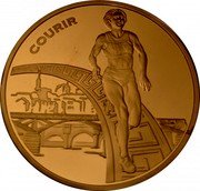 France 20 Euro IX Athletics World Championships in Paris. Running 2003 Proof KM# 1998 COURIR coin reverse