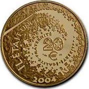 France 20 Euro Aladdin 2004 Proof KM# 2015 IL ÉTAIT UNE FOIS ... 20 € LIBERTÉ ÉGALITÉ FRATERNITÉ RF 2004 coin obverse
