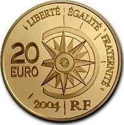 France 20 Euro Trans-Siberian Railway 2004 Proof KM# 1381 LIBERTÉ ÉGALITÉ FRATERNITÉ 20 EURO 2004 RF coin reverse