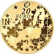 France 20 Euro Enlargement of the European Union 2004 Proof KM# 1393 20 EURO RF coin obverse