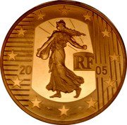 France 20 Euro The Sower. 100th Anniversary of the Law of Secularism 2005 Proof KM# 1437 RF 20 05 coin obverse France 20 Euro The Sower. 100th Anniversary of the Law of Secularism 2005 Proof KM# 1437 RF 20 05 coin obverse