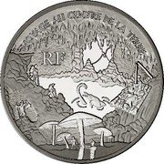 France 20 Euro Jules Verne. Journey to the Center of the Earth 2006 Proof KM# 2065 VOYAGE AU CENTRE DE LA TERRE RF coin obverse
