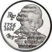 France 20 Euro Wolfgang Mozart Amedeus 2006 Proof KM# 2062 RF 1756 2006 MOZART coin obverse