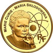 France 20 Euro Marie Curie 2006 Proof KM# 2051 MARIE CURIE - MARIA SKŁODOWSKA RF coin obverse