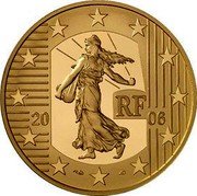 France 20 Euro Abolition of the Death Penalty. 25th Anniversary 2006 Proof KM# 2056 RF 20 06 coin obverse