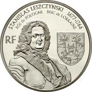 France 20 Euro Stanislas Leszczynski 2007 Proof KM# 1513 STANISLAS LESZCZYNKI 1677-1766 ROI DE POLOGNE DUC DE LORRAINE RF coin obverse