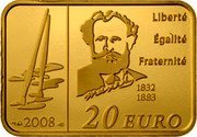 France 20 Euro Edward Manet 2008 Proof KM# 1571 LIBERTÉ ÉGALITÉ FRATERNITÉ MANET 1832 1883 20 EURO 2008 coin reverse France 20 Euro Edward Manet 2008 Proof KM# 1571 LIBERTÉ ÉGALITÉ FRATERNITÉ MANET 1832 1883 20 EURO 2008 coin reverse