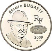France 20 Euro 100th Anniversary of Bugatti 2009 P Proof KM# 1607 ETTORE BUGATTI RF BUGATTI 2009 coin obverse France 20 Euro 100th Anniversary of Bugatti 2009 P Proof KM# 1607 ETTORE BUGATTI RF BUGATTI 2009 coin obverse