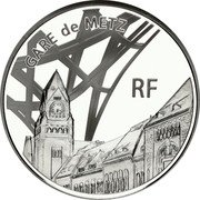 France 20 Euro Metz Railroad Station 2011 Proof KM# 1815 GARE DE METZ RF coin obverse