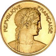 France 20 Francs Visite de Rene Coty. Delannoy 1955 KM# M27a RÉPUBLIQUE FRANÇAISE coin obverse France 20 Francs Visite de Rene Coty. Delannoy 1955 KM# M27a RÉPUBLIQUE FRANÇAISE coin obverse