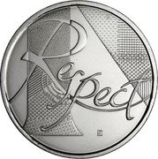 France 25 Euro Respect 2013 KM# 1762 RESPECT coin reverse