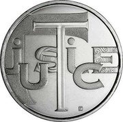 France 25 Euro Justice 2013 KM# 1761 JUSTICE coin reverse