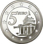 France 5 Euro The Pantheon 2004 Proof KM# 2010 5 EURO coin reverse