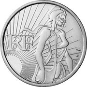 France 5 Euro La Semeuse. The Sower 2008 Proof KM# 1534 RF 2 0 0 8 coin obverse France 5 Euro La Semeuse. The Sower 2008 Proof KM# 1534 RF 2 0 0 8 coin obverse
