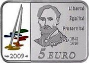 France 5 Euro Auguste Renoir 2009 KM# 1643 LIBERTÉ EGALITÉ FRATERNITÉ RENOIR 1841 1919 5 EURO 2009 coin reverse