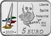 France 5 Euro Claude Monet 2009 P KM# 1625 LIBERTÉ EGALITÉ FRATERNITÉ MONET 1840 1926 5 EURO 2009 coin reverse