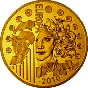 France 5 Euro Cluny Abbey 2010 Proof KM# 1680 € EUROPA 2010 coin reverse