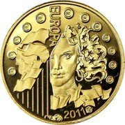 France 5 Euro Music Day 2011 Proof KM# 1791 € € € € € € € € € € € € EUROPA 2011 coin reverse