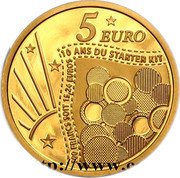France 5 Euro Starter Kit 2011 Proof KM# 1785 5 EURO 10 ANS DU STARTER KIT 100 FRANCS SOIT 15,24 EUROS coin reverse France 5 Euro Starter Kit 2011 Proof KM# 1785 5 EURO 10 ANS DU STARTER KIT 100 FRANCS SOIT 15,24 EUROS coin reverse