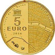 France 5 Euro Musee Orsay Petit Palais 2016 Proof KM# 2349 PARIS, RIVES DE LA SEINE PETIT PALAIS ORSAY 5 EURO 2016 coin reverse France 5 Euro Musee Orsay Petit Palais 2016 Proof KM# 2349 PARIS, RIVES DE LA SEINE PETIT PALAIS ORSAY 5 EURO 2016 coin reverse