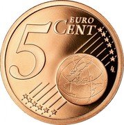 France 5 Euro Cent Marianne 2013 KM# 1284 5 EURO CENT LL coin reverse France 5 Euro Cent Marianne 2013 KM# 1284 5 EURO CENT LL coin reverse