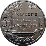 France 5 Francs French Polynesia. With IEOM 2002 (a) KM# 12 POLYNESIE FRANÇAISE 5 F coin reverse France 5 Francs French Polynesia. With IEOM 2002 (a) KM# 12 POLYNESIE FRANÇAISE 5 F coin reverse