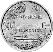 France 50 Centimes French Polynesia 1965 (a) KM# 1 POLYNESIE 50 CMES FRANÇAISE coin reverse France 50 Centimes French Polynesia 1965 (a) KM# 1 POLYNESIE 50 CMES FRANÇAISE coin reverse