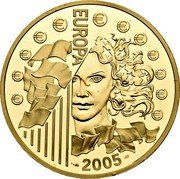France 50 Euro 50 Years of The European Flag 2005 Proof KM# 2018 EUROPA 2005 coin reverse
