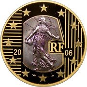 France 50 Euro Sower. 25th Abolition of Death Penalty 2006 Proof KM# 2057 2006 RF coin obverse